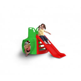 Doloni Skluzavka s tunelem 130 cm Zeleno-červená
