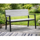 Aga Zahradní lavice 118x54x77 cm Šedá