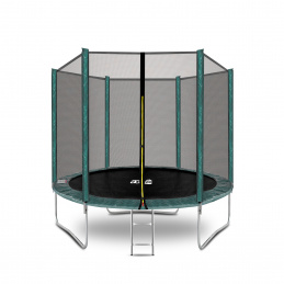 Aga SPORT TOP Trampolína 250 cm Tmavě zelená + ochranná síť + žebřík