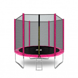 Aga SPORT TOP Trampolína 250 cm Růžová + ochranná síť + žebřík