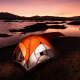 Skládací turistická lampa 2v1 Modrá Trizand 18311