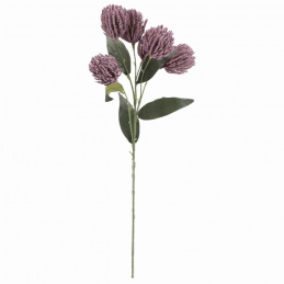 Umělá rostlina Větvička s 6 květy fialová 53 cm výšky JAKO ŽIVÁ