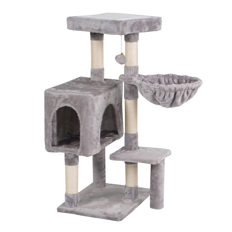 Aga Škrabadlo pro kočky 36x45x90 cm Šedé