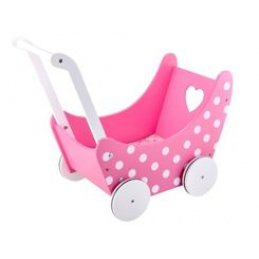 Dřevěný retro kočárek pro panenky ZA2250