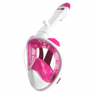 Aga Celoobličejová šnorchlovací maska S/M Bílá/Růžová