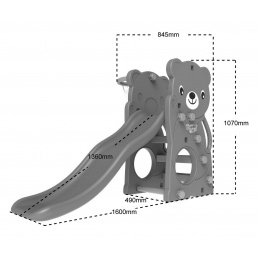 Slide Swing Basketball 3v1 Medvídek Bílý