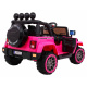 Terénní auto Full Time 4WD pro děti Růžová + pohon 4x4 + dálkové ovládání + LED audio + úložný prostor