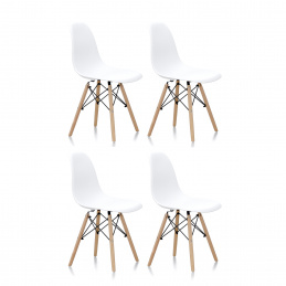 Aga 4x Jídelní židle Bílá