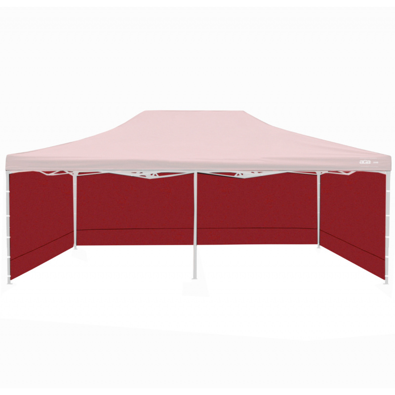 Aga Bočnice k prodejnímu stánku 3x6m Červená