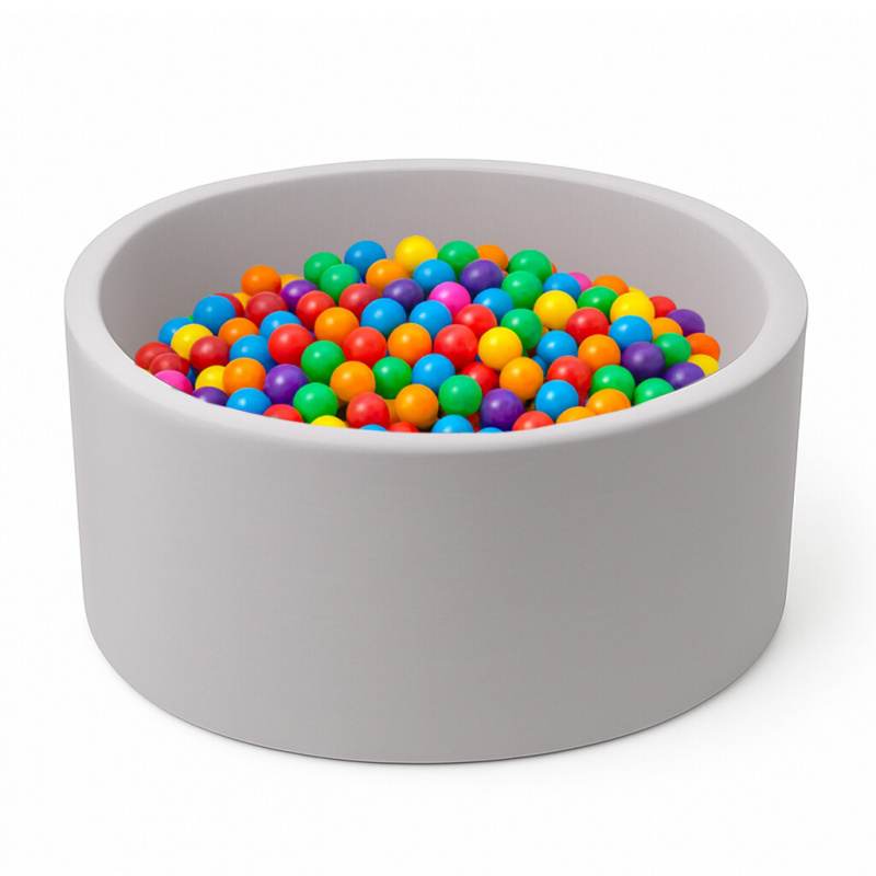 Aga Suchý bazén 90x40 cm s míčky Šedý