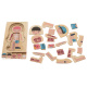 Aga Dřevěné puzzle Montessori části těla Chlapec