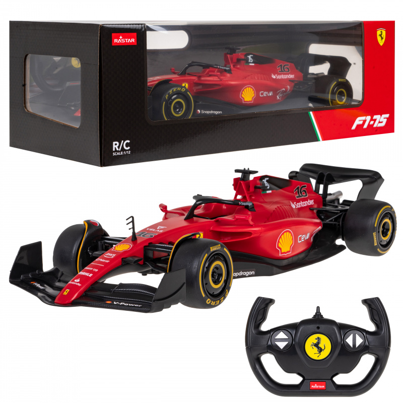Ferrari F1 75 red RASTAR model 1:12 Auto na dálkové ovládání + 2,4 GHz dálkové ovládání + samolepky