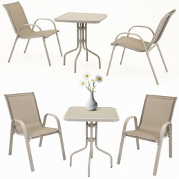 Sada zahradního nábytku - 2x židle a stolek