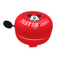RETRO ZVONEK 6CM MICKEY ČERVENÝ