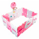 Aga4Kids Dětská plastová ohrádka 118x150x64 cm Růžová