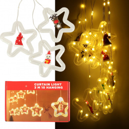 Aga LED Světelný závěs s Figurkami 3 m 125 LED Teplá bílá