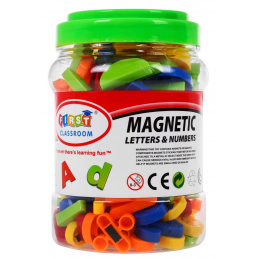 Sada barevných magnetů pro děti 3+ Vzdělávací hračka + Čísla Písmena Číslice Čáry 128 el.
