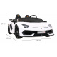 Lamborghini SVJ DRIFT pro 2 děti Bílá + funkce Drift + dálkové ovládání + MP3 LED + pomalý start