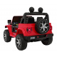 Jeep Wrangler Rubicon baterie pro děti Červená + dálkové ovládání + rádio MP3 LED + kola EVA