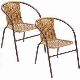 2 x Zahradní židle BISTRO - béžové