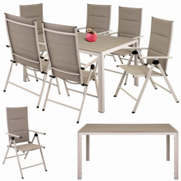 Sada zahradního nábytku - 6 x židle a stůl