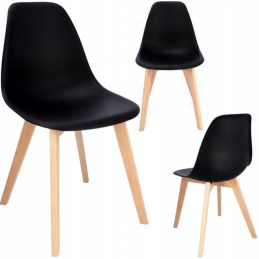 Skandinávská plastová židle ADA černá