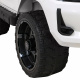 Toyota Hilux baterie pro děti Bílá + pohon 4x4 + dálkové ovládání + 2 nosiče zavazadel + rádio MP3 + LED dioda
