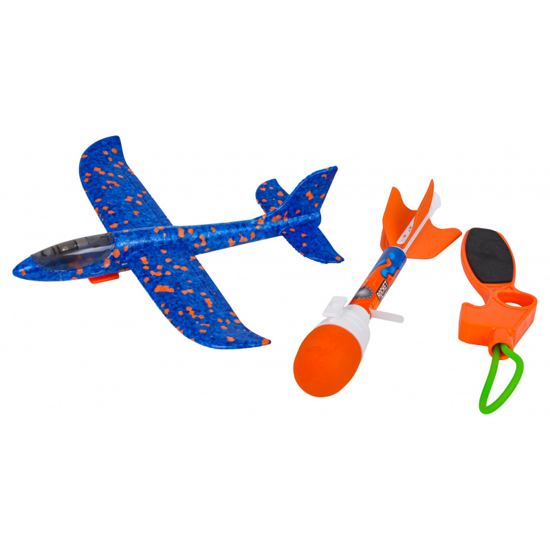 Sada Modré Letadlo 2v1 s Vystřelovačem