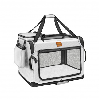 Tresko Přepravka pro psy a kočky 92x63x63 cm Světle šedá