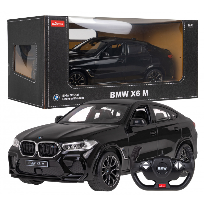 BMW X6 M černý RASTAR model 1:14 Dálkově ovládané auto + 2,4 GHz dálkové ovládání