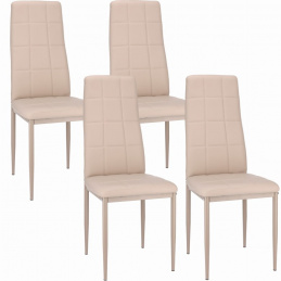 Židle GALA ekokůže béžová - 4 kusy