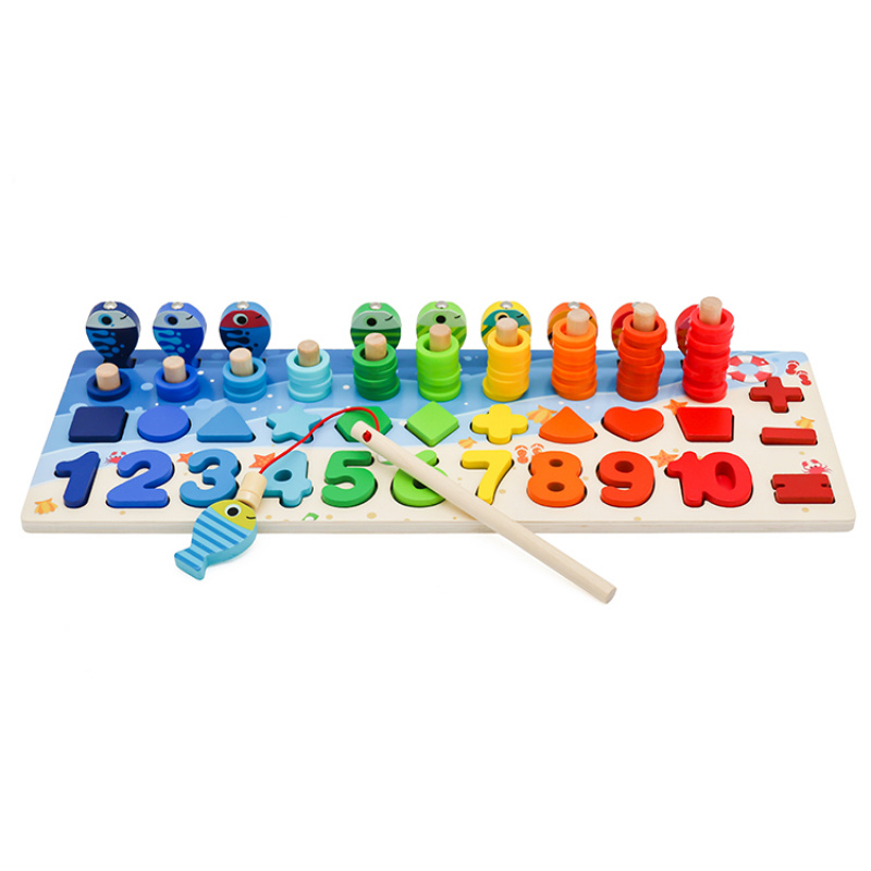 Aga4Kids Dřevěná naučná stavebnice s čísly