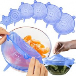 Silikonová víčka na potraviny 6 ks ISO