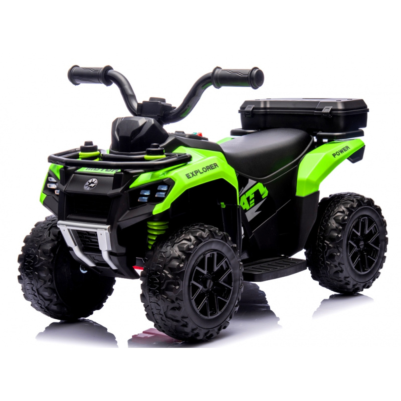 Quad J9 zelený na akumulátor, čtyřkolky pro děti hudba světlo Akumulátor lithiový-iontový