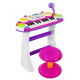 Růžová hudební sada Klávesy + bubny + mikrofon pro děti 3+ Světla + zvuky 2 oktávy