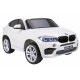 BMW X6M XXL pro 2 děti Bílá + dálkové ovládání + eko kůže + bezpečnostní pásy + pomalý rozjezd + MP3 USB + LED
