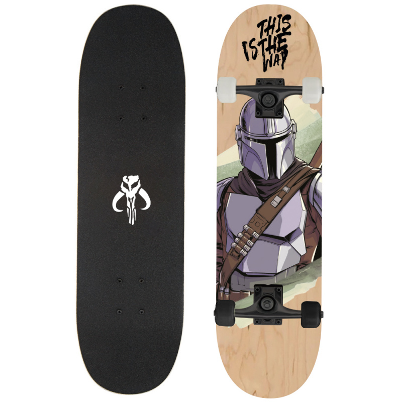 VELKÝ DŘEVĚNÝ SKATEBOARD D100 THE MANDALORIAN