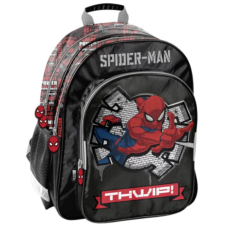 Paso Školní batoh tříkomorový Spider-man