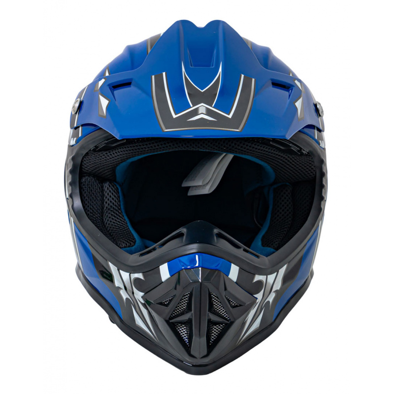 Enduro motocyklová helma modrá L