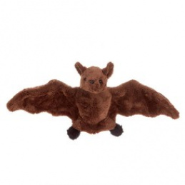 Maskot plyšový netopýr hnědý 30cm 13964