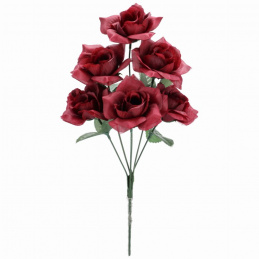 Kytice umělých květin bordové Růže - 36 cm