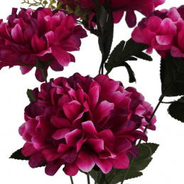 Kytice umělých květin růžové chryzantémy - 52 cm
