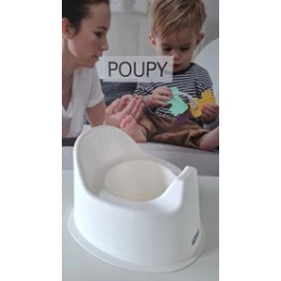 Anatomický nočník s opěrkou Bílý 12m+ POUPY univerzální