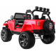Monster 4x4 terénní džíp pro děti Červené + Dálkové ovládání + Nastavení sedadla + MP3 LED + Nosič zavazadel + Batoh