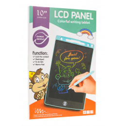 10' kreslící tablet pro děti 3+ červený + stylus + LCD displej + barevné kresby