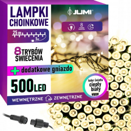 Vánoční osvětlení stromu 500 LED teplá bílá