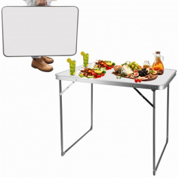 Skládací kempingový stolek - bílý