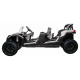 Čtyřmístná bugina ATV RACING UTV2000 s li-ion baterií Bílá