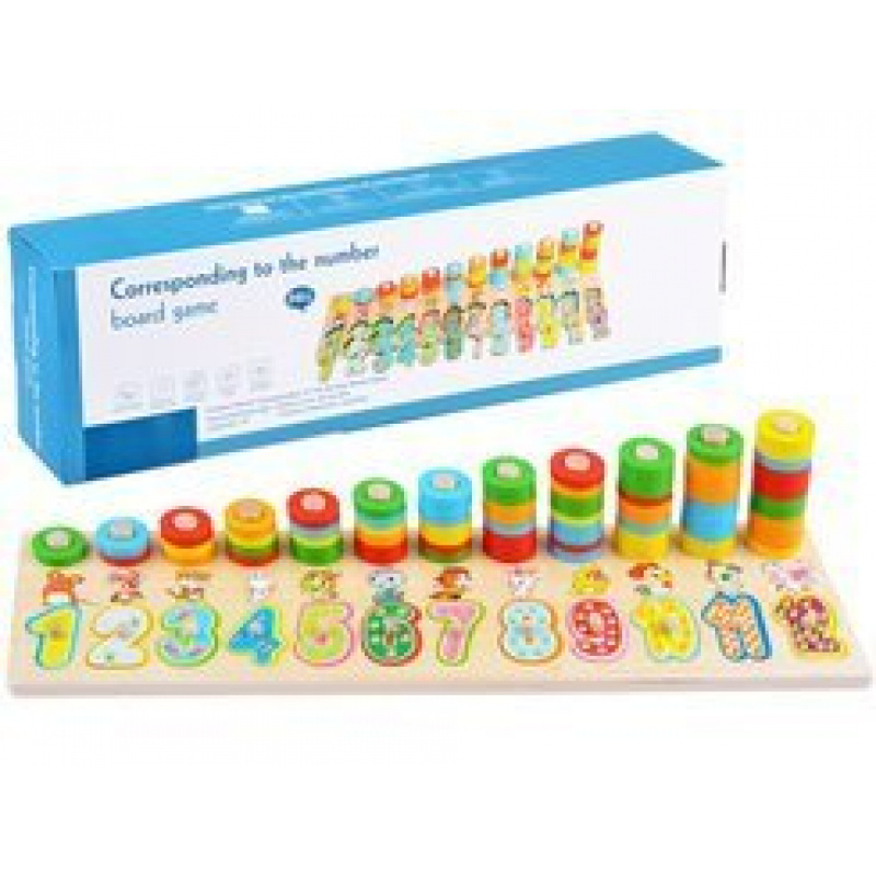 Dřevěné puzzle BAREVNÁ ČÍSLA ZA3604