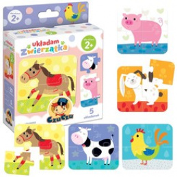 CzuCzu puzzle Skládám zvířata 5 skládaček ZA4048